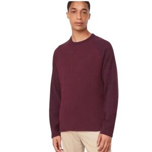 Vince Double‎ Knit Baseball Crew Neck Sweater Shirt
Men's Red M